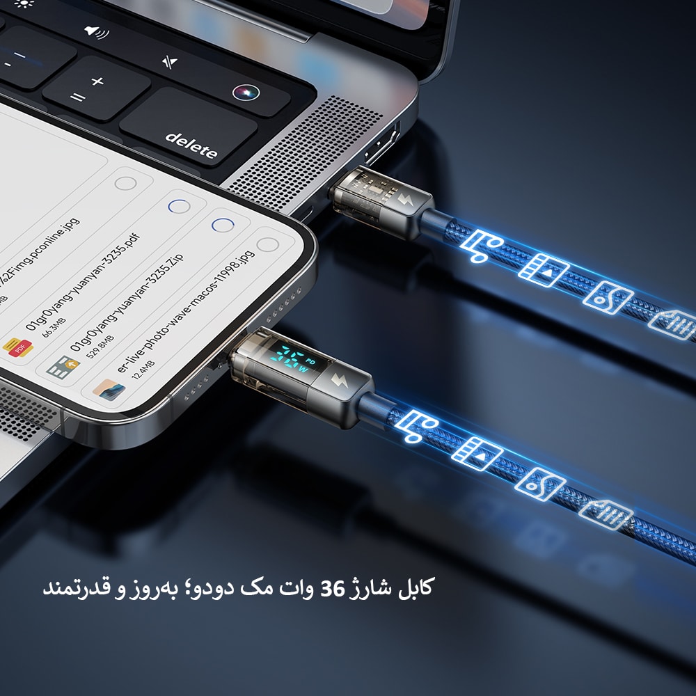 کابل شارژ 36وات LightningبهType-C مک دودو مدلCA-3600