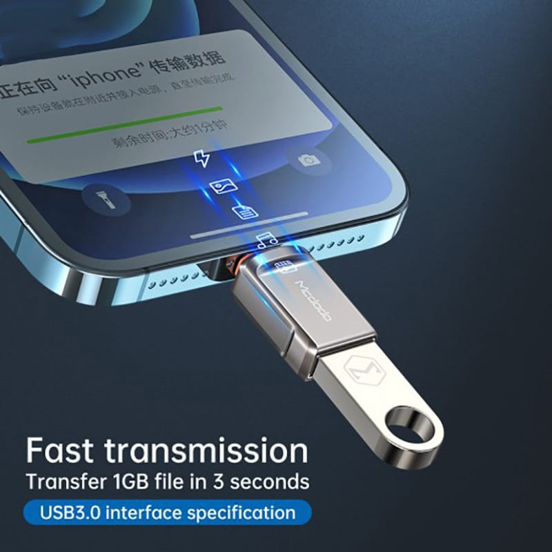 تبدیل اوتی جی USB به لایتنینگ مکدودو MCDODO OTG USB-A TO LIGHTNING 8600