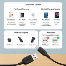 کابل شارژ لایتنینگ انکر مدل Power Line 3