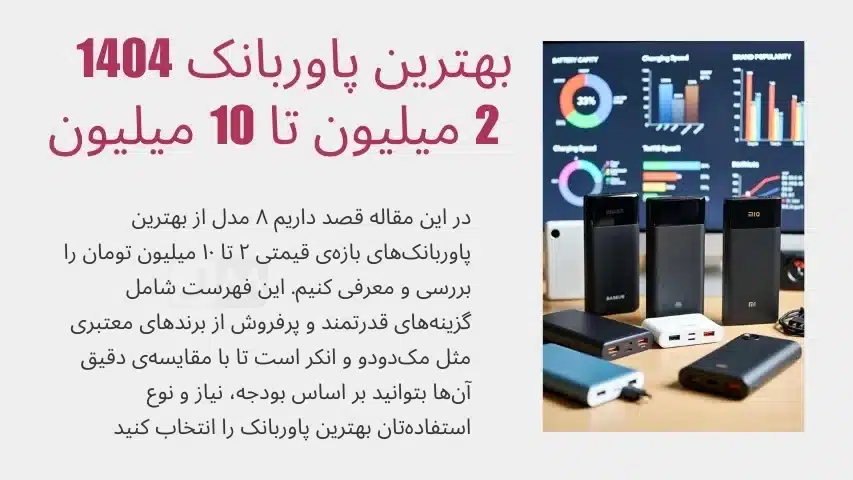 خرید بهترین پاور بانک 2تا 10 ملیون