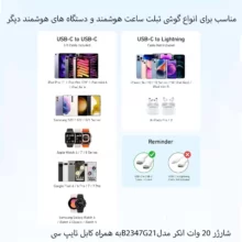 شارژر 20 وات انکر مدل B2347G21به همراه کابل تایپ سی فست شارژ