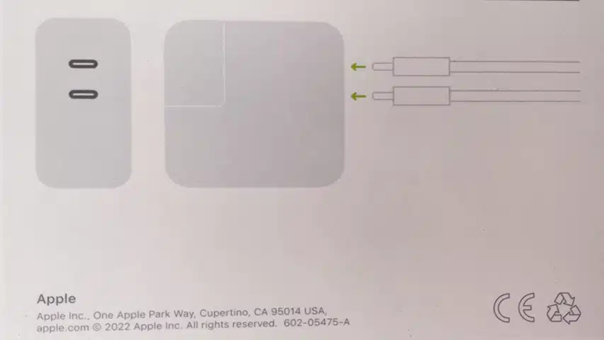 شارژر 35وات اپل استور اصلی مدل Dual USB-C