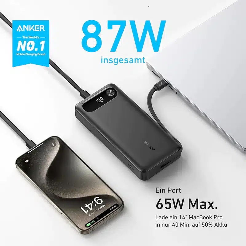 پاور بانک 20000 mAh انکر 87 وات مدل A1383_1