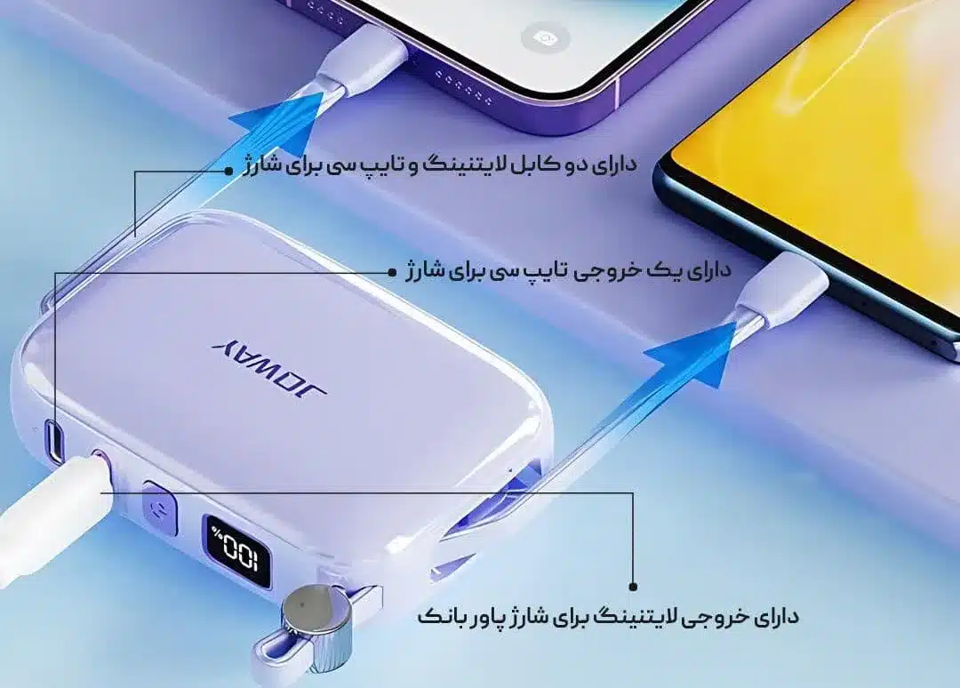 پاوربانک 10000 جووی مدلJP509