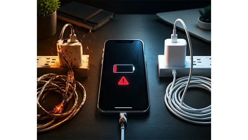 آیا کابل یا شارژر خراب باعث دیر شارژ شدن گوشی میشود؟